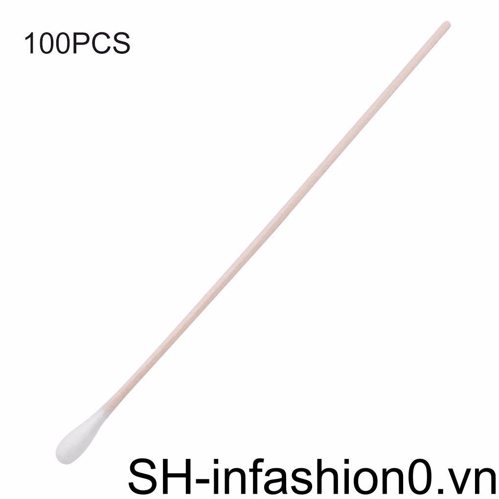 Set 100 Tăm Bông Đầu Gỗ Làm Sạch Trang Điểm/Trang Sức Đa Năng