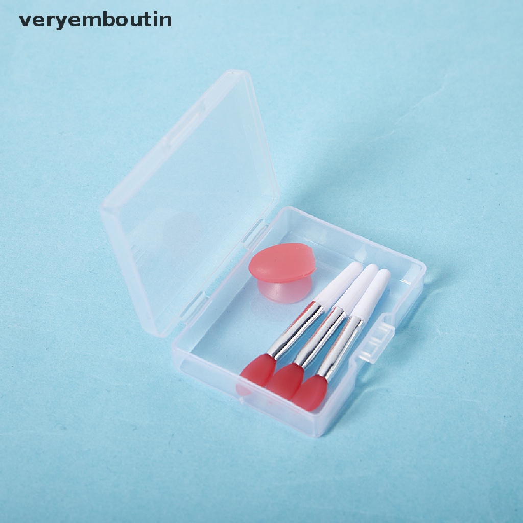 Cọ Đắp Mặt Nạ Môi Bằng Silicone Kèm Nắp Đậy Chống Bụi Tiện Lợi