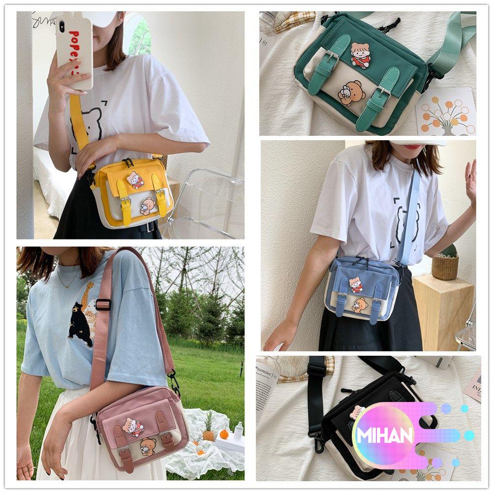 MIHAN1 Fashion Crossbody Bags Ladies Girl Sling Bag Women Cute Canvas Outdoor Korean Style Shoulder Bag/Multicolor