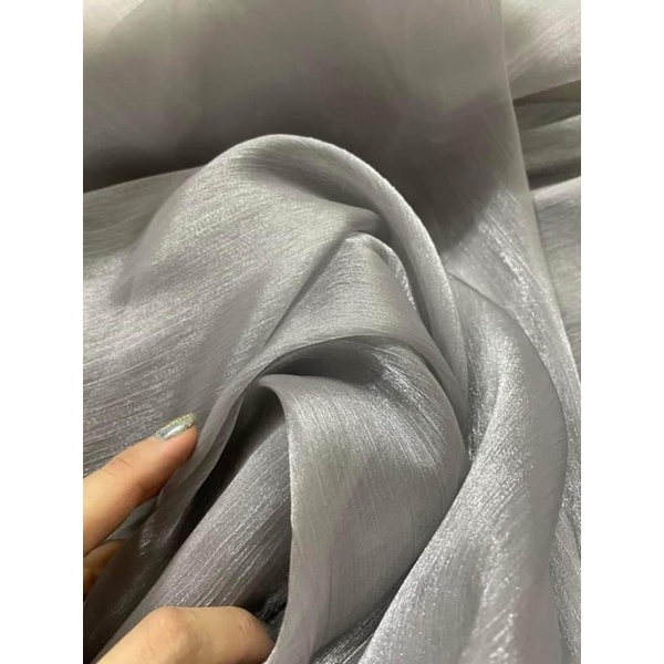 Vải Tơ gân, Vải voan gân sợi óng ánh dùng lên đầm thời trang sự kiện