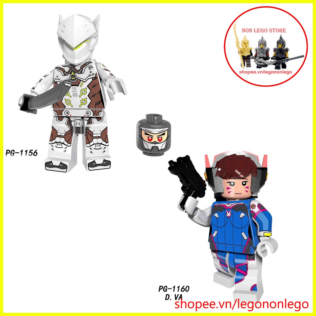 Minifgure nhân vật lego overwatch Genji và D.VA PG1156 PG1160