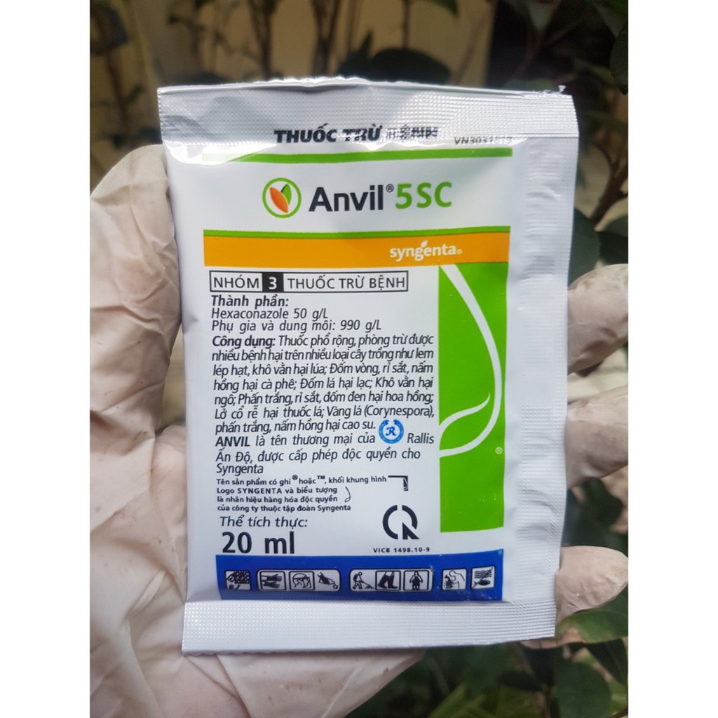 Chế phẩm trừ nấm bệnh cho cây Anvil 5SC chính hãng Syngenta  (20ml)