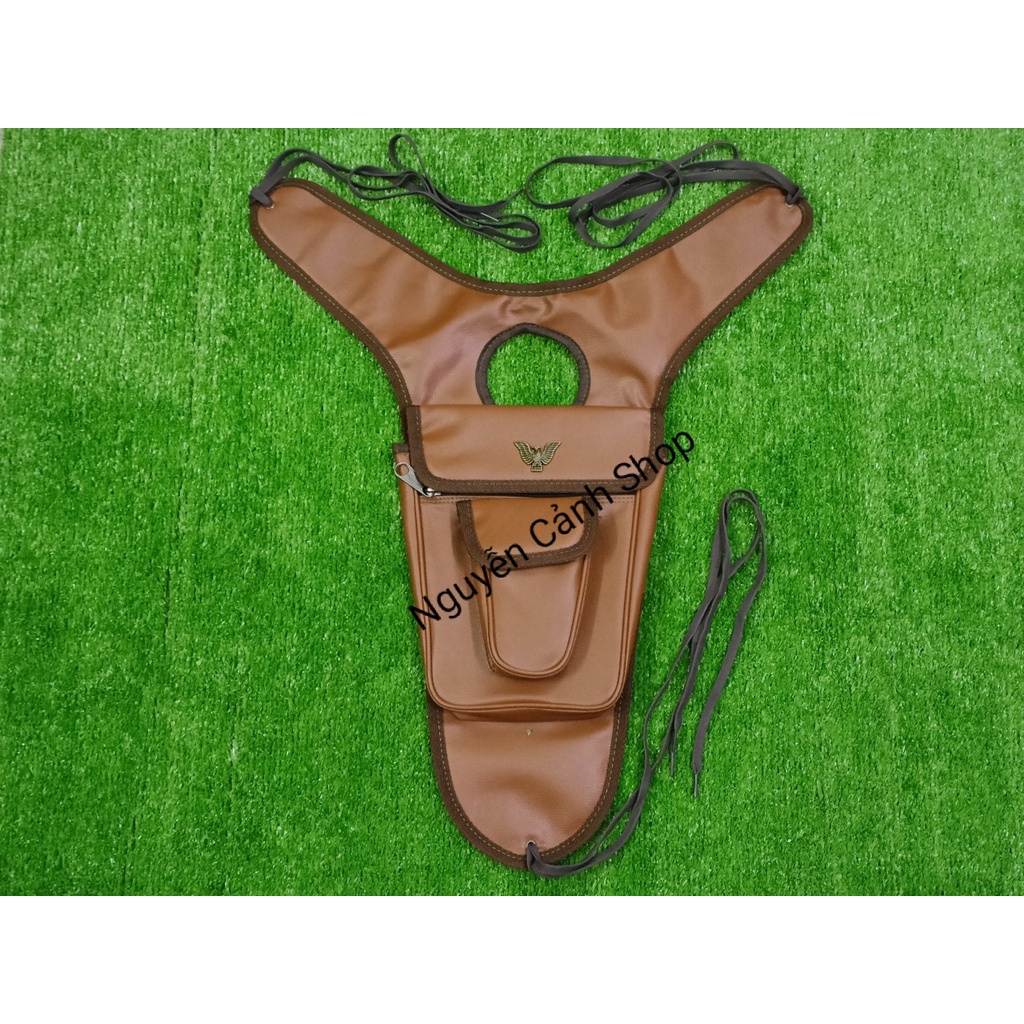 Túi treo thùng xăng xe cafe tracker moto màu da bò