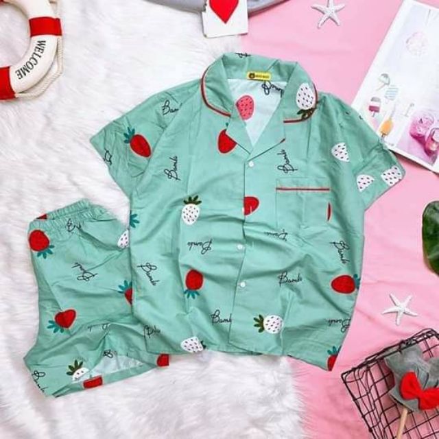 CHUYÊN SỈ ÔM LÔ ĐỒ BỘ ĐÙI PIJAMA KATE THÁI LOẠI 1