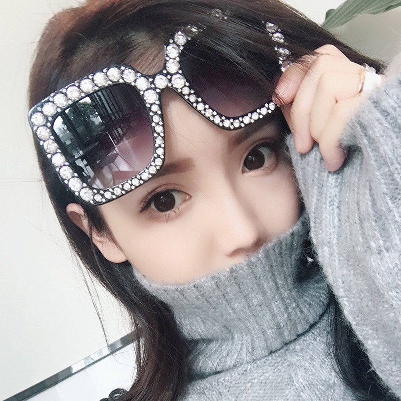 MATA Kính Mát Gọng Vuông Đính Đá Sang Trọng Cho Nữ