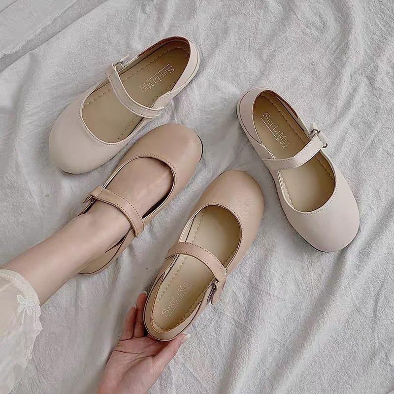 [Mã FATHANG5 giảm 10K đơn 50K]giày búp bê quai dán lolita tiểu thư | BigBuy360 - bigbuy360.vn