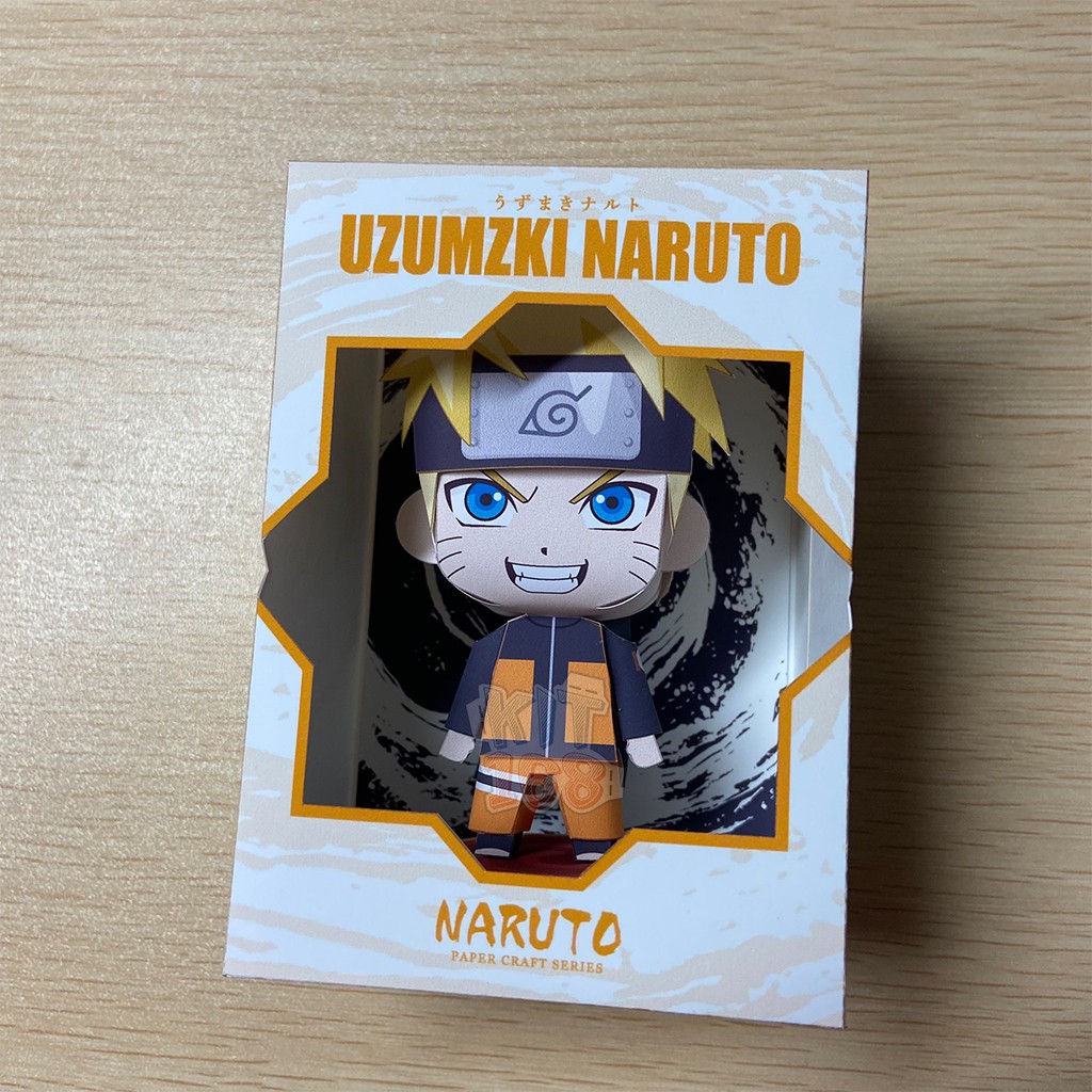 Mô hình giấy Anime Chibi Naruto ver 2 + kèm hộp trang trí