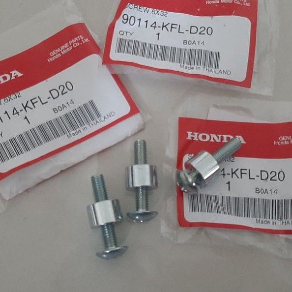 Bộ 3 ốc đệm bắt mặt nạ xe Wave thái, Alpha, ZX zin honda