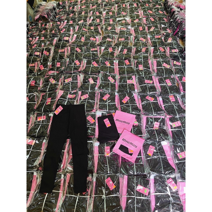 Quần legging_quần legging nữ  túi giấy hồng