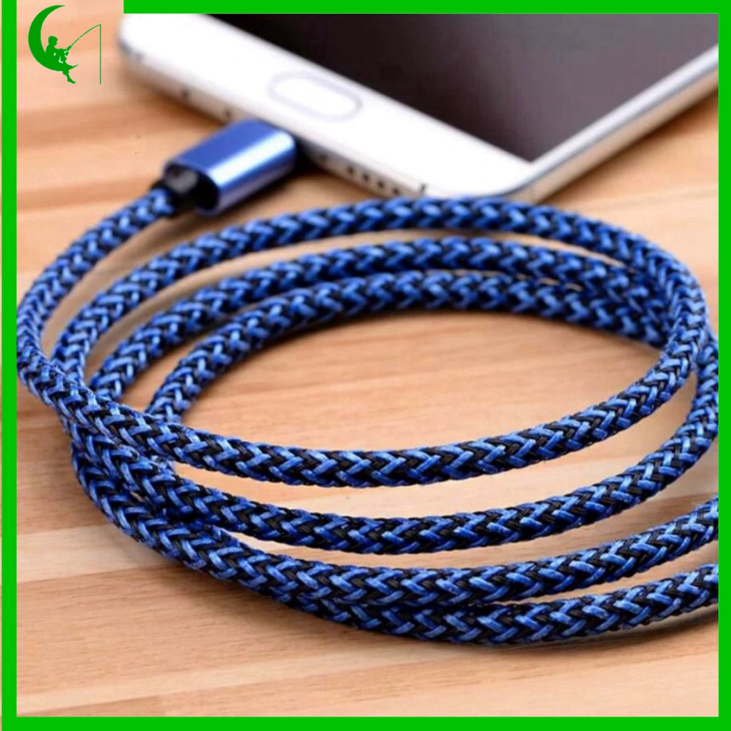 Cáp sạc type c, Dây sạc nhanh type c 2.4A thiết kế dây bện dù dài 1 mét và 3 mét cho điện thoại androi, samsung, oppo,
