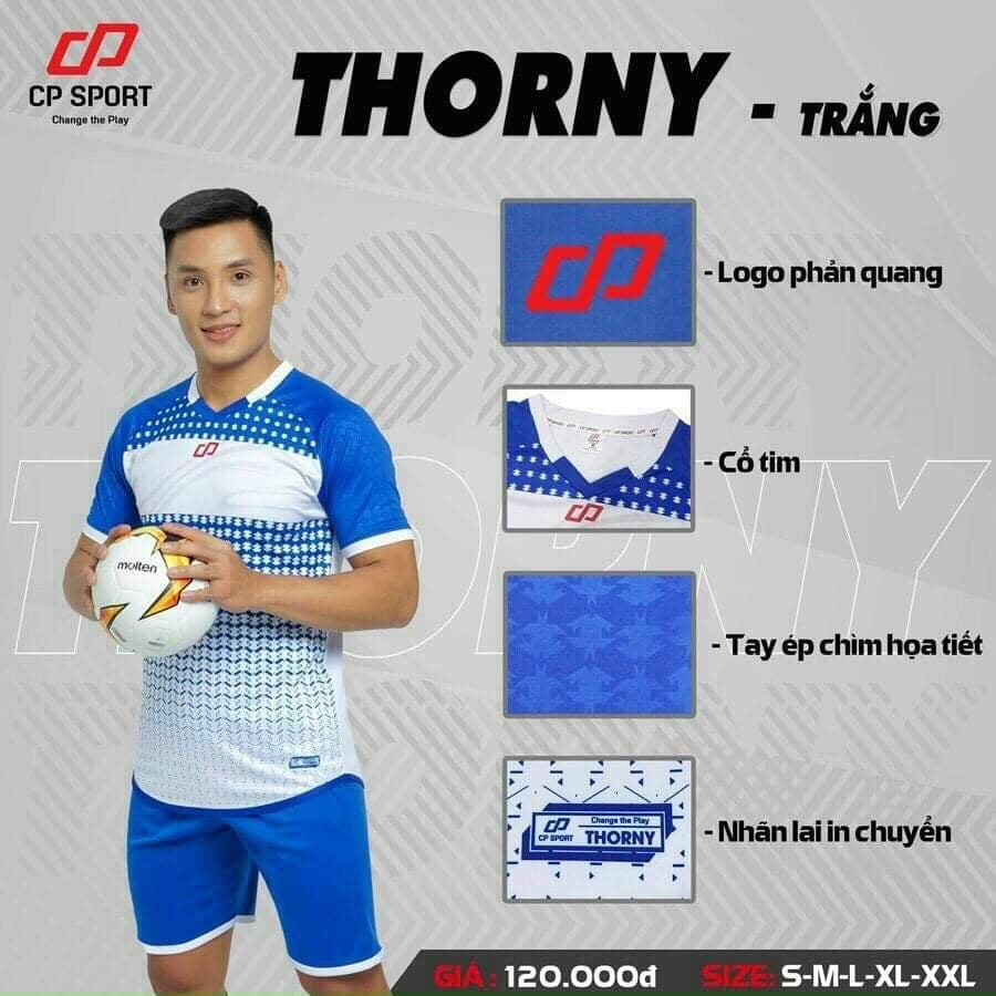 Áo Bóng Đá Không Logo Thiết Kế THORNY Thun Lạnh Cao Cấp - Chính Hãng CP