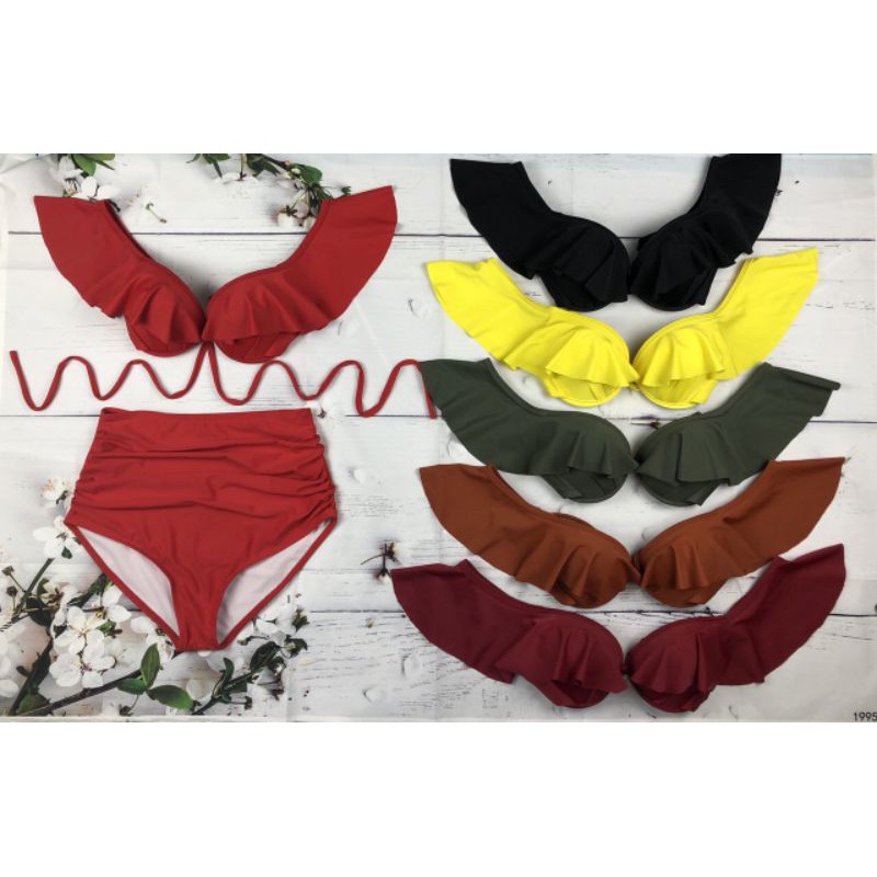 Bikini, Đồ Bơi Đi Biển Hai Mảnh Cánh Tiên Cạp Cao Sexy NS13 | BigBuy360 - bigbuy360.vn