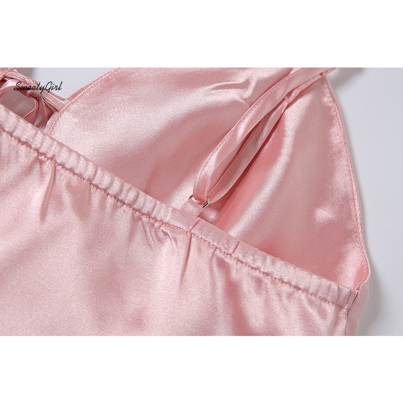 Áo Hai Dây Cổ Chữ V Màu Trơn Thời Trang Cho Nữ