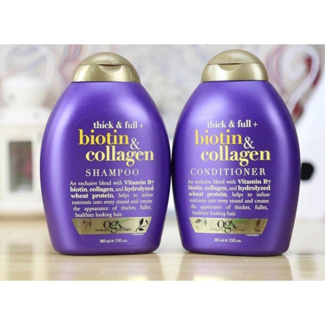 DẦU GỘI - DẦU XẢ THICK &amp; FULL BIOTIN COLLAGEN- chính hãng Mỹ