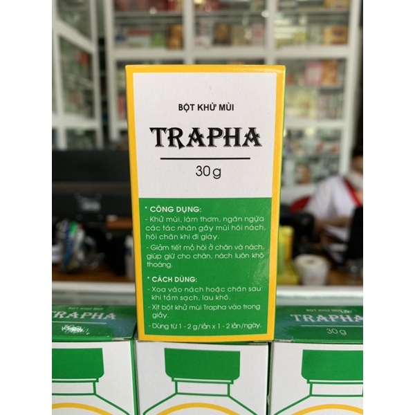 [Chính Hãng]  Bột Khử Mùi TRAPHA Khử Mùi Hôi Chân, Khử Mùi Hôi Nách Traphaco Lọ 30g