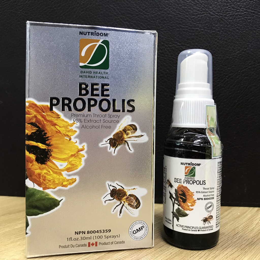 Bee Propolis - Keo ong xịt NutriDom giảm ho hiệu quả