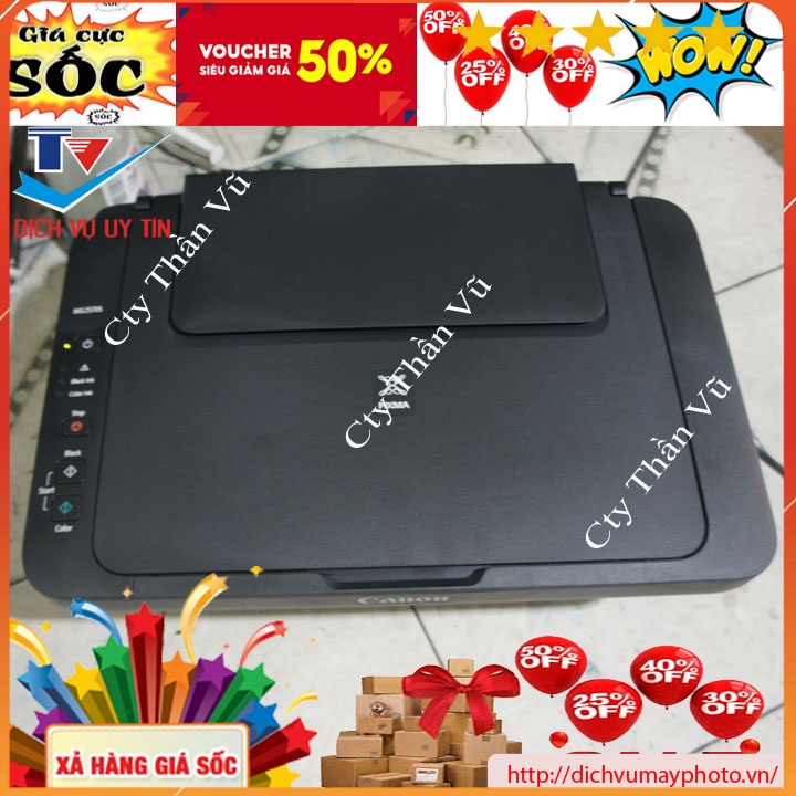 Máy in phun màu đa chức năng Canon PIXMA MG 2570S chạy ổn định chức năng photocopy scan in màu in đen trắng mới 100%