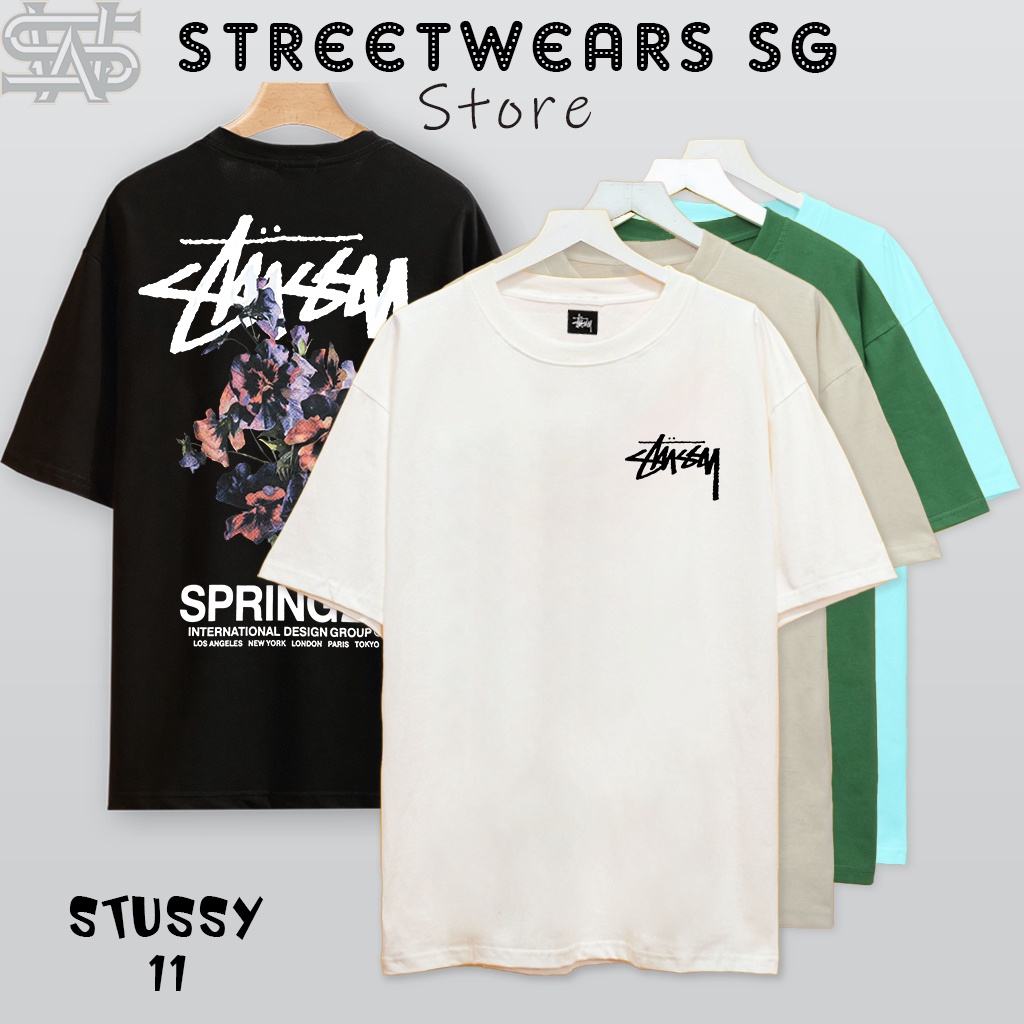 [Premium] Áo thun Stussy 11 Bó Hoa form âu chất liệu cotton - Streetwears SG