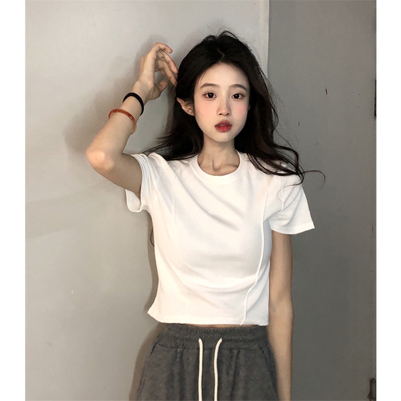 NRVP Áo Thun Mỏng Tay Ngắn Phong Cách Hàn Quốc Mới Mùa Hè 2022 Dành Cho Nữ