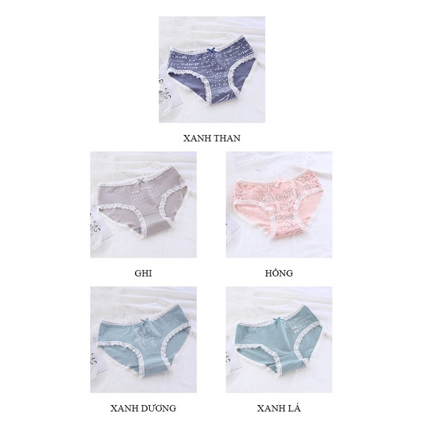 Quần lót nữ cotton cao cấp viền ren xinh xắn đáng yêu thoáng khí LAVENUSA QL71