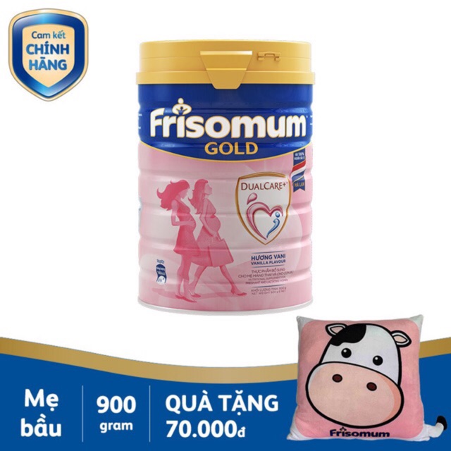 [HSD T6-2022] Sữa bột Frisomum Gold vani lon 900g ( tặng túi)