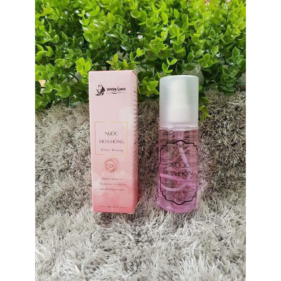 Nước hoa hồng white beauty Dưỡng ẩm sâu cho làn da,Làm sạch sâu, Cân bằng độ pH cho làn da-Quyên LaRa