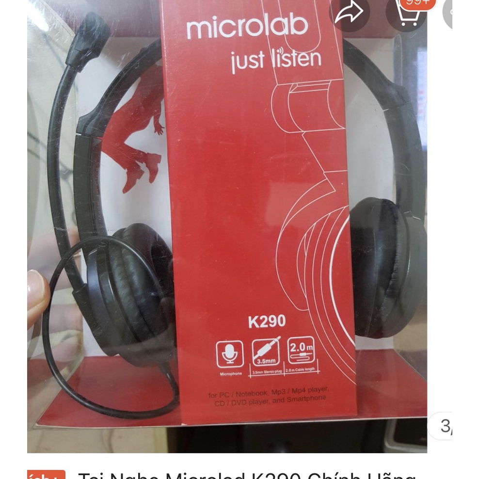 Tai Nghe Microlad K290 - Hàng Chính Hãng