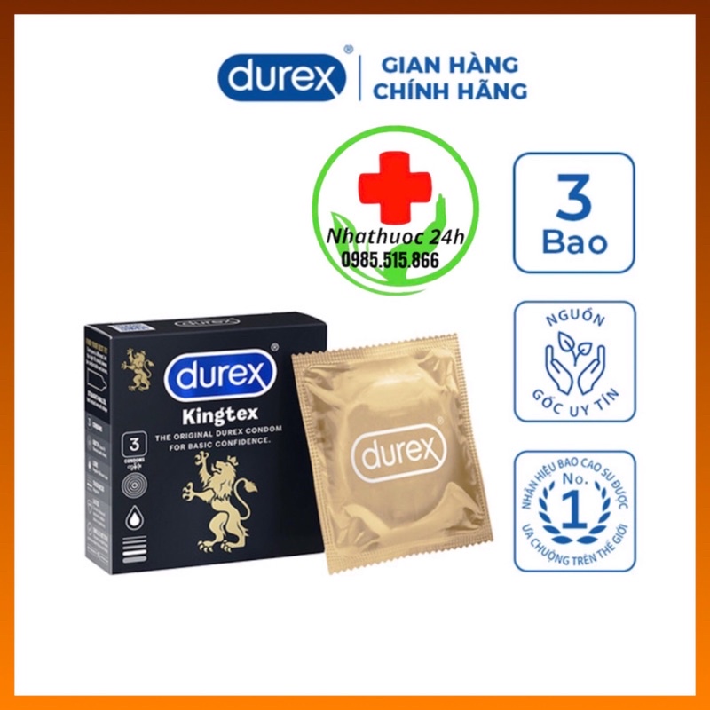 BAO CAO SU Durex Kingtex 3 bao (che tên sp)