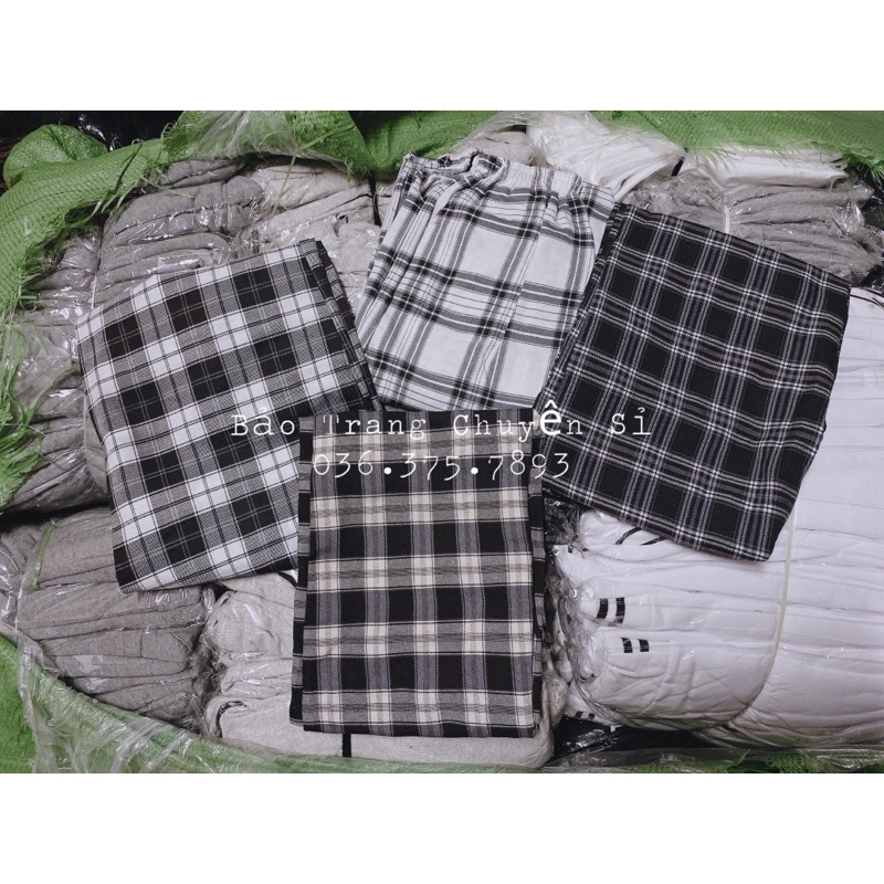 [KHUYẾN MẠI] Combo 3 Quần 99kkk -Ống Rộng Sọc Caro Hot Trend 2021 FREESIZE Dáng Rộng Unisex