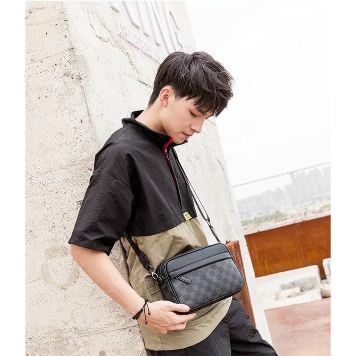 Túi Đeo Chéo Unisex Sọc Caro Hot Trend