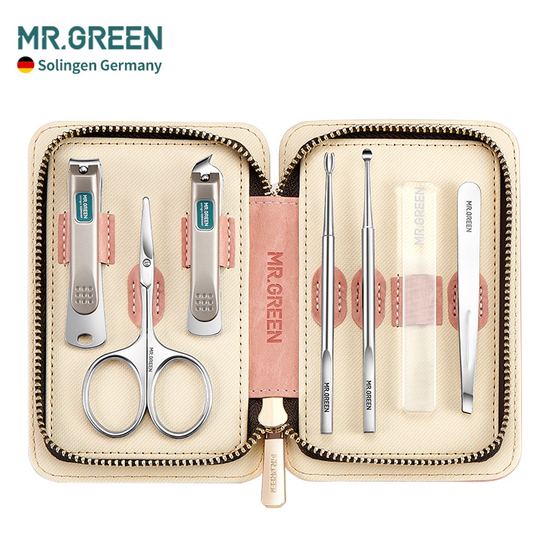 Bộ dụng cụ chăm sóc móng MR.GREEN 7 trong 1 chuyên nghiệp bằng thép không gỉ chất lượng cao