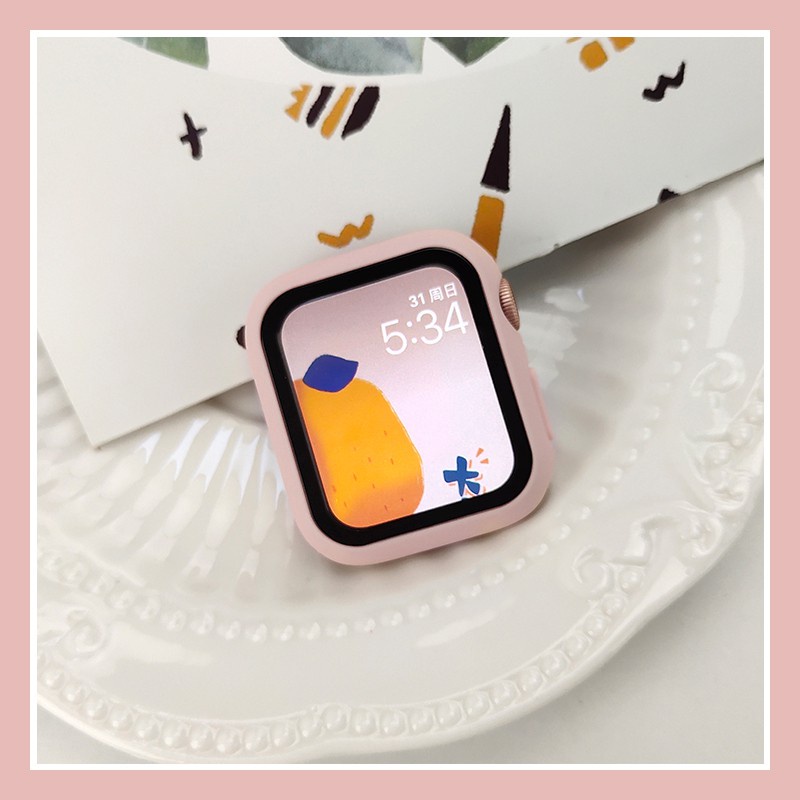 Ốp Bảo Vệ Màn Hình Đồng Hồ Apple Watch Series 7 6 5 4 3 2 1 SE 38mm 40mm 41mm 42mm 44mm 45mm