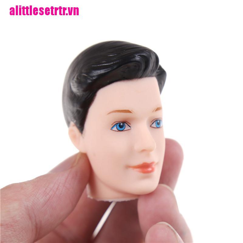 【mulinhe】3D Eyes Doll Head With Hair For Barbie Boyfriend Ken Male Heads Toy A