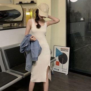 Váy đầm 2 dây body chất dệt kim sexy phong cách hàn quốc