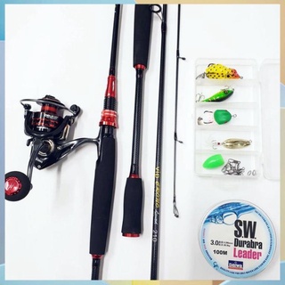 Bộ cần câu lure máy đứng carbon crono +máy câu fs3000 tặng bộ mồi câu bcm18