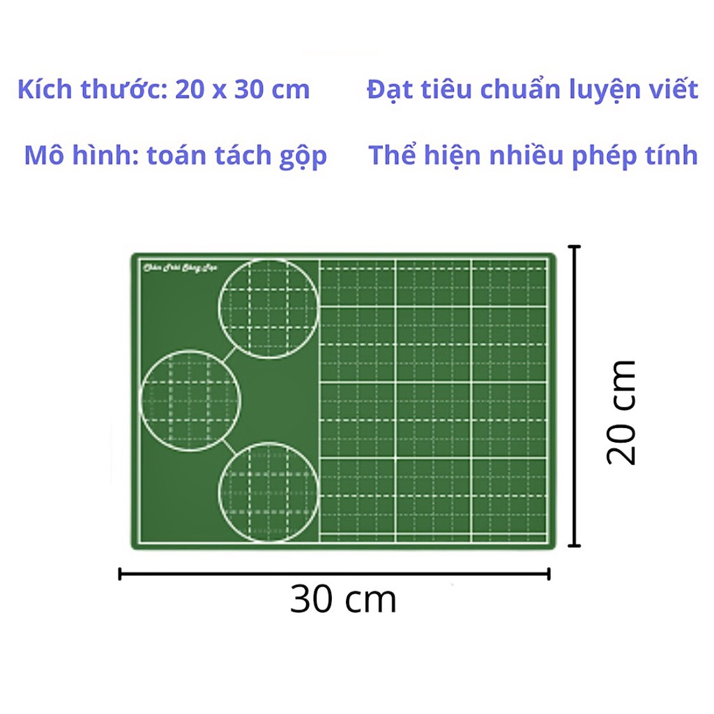 Bảng học sinh 2 mặt Đức Thanh - Bảng con chân trời sáng tạo chất liệu gỗ, bảng tách gộp 20x30cm - 1 chiếc