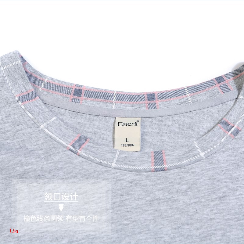 Set Áo Thun Tay Ngắn + Quần Dài Chất Cotton Thiết Kế Đơn Giản Thời Trang Dành Cho Mùa Hè