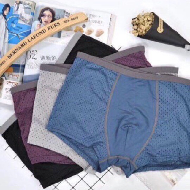 [Hot]-Sét 4 quần sịp Thông hơi Men cao cấp kèm hộp