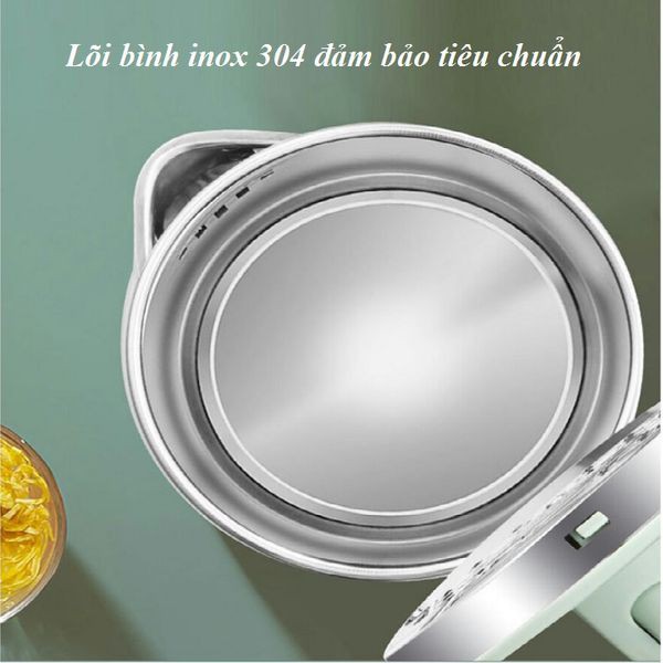 Ấm đun nước ấm siêu tốc 2 lớp chống bỏng dung tích 2 lít công suất 1500W Malata - Bảo hành 6 tháng - Video thật