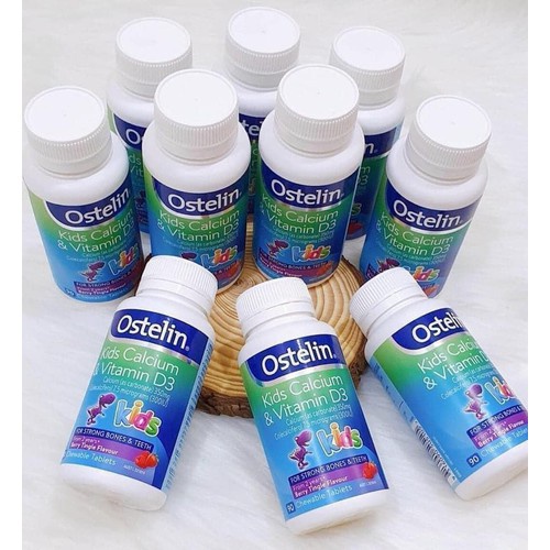 [Hàng chuẩn Úc] Viên nhai ostelin bổ sung canxi và vitamin d Ostelin kids calcium &amp; vitamin D3 90 viên của Úc