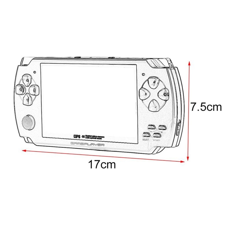 Tay cầm điều khiển chơi game video màn hình hiển thị TFT 4.3 inch 480*272 12.20