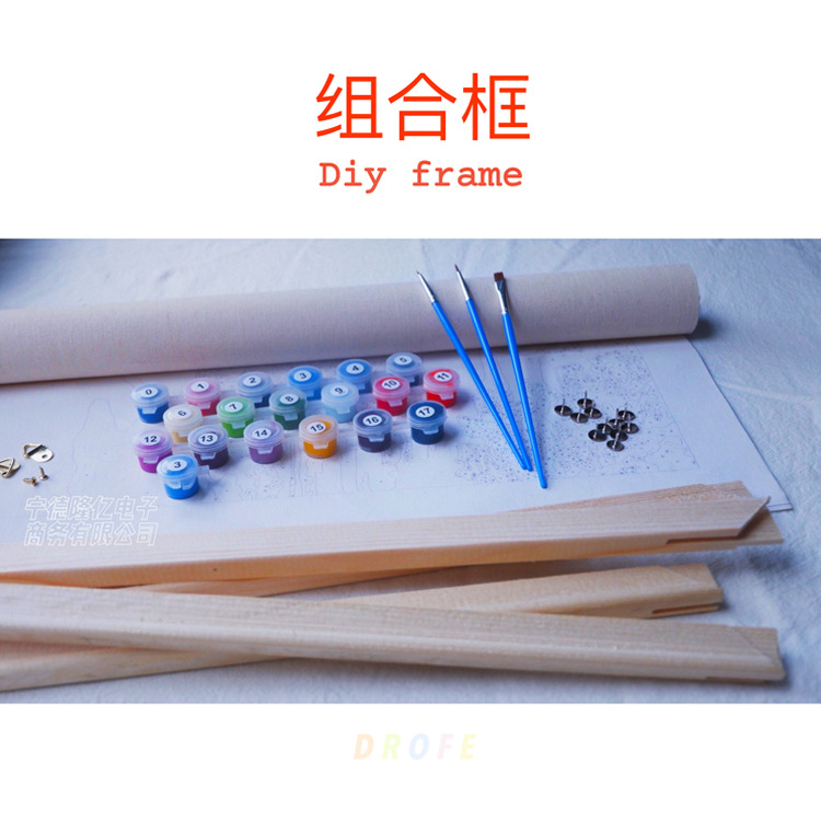 Bộ Tranh Sơn Dầu DIY Họa Tiết Hoạt Hình seriefj48 nl113X77