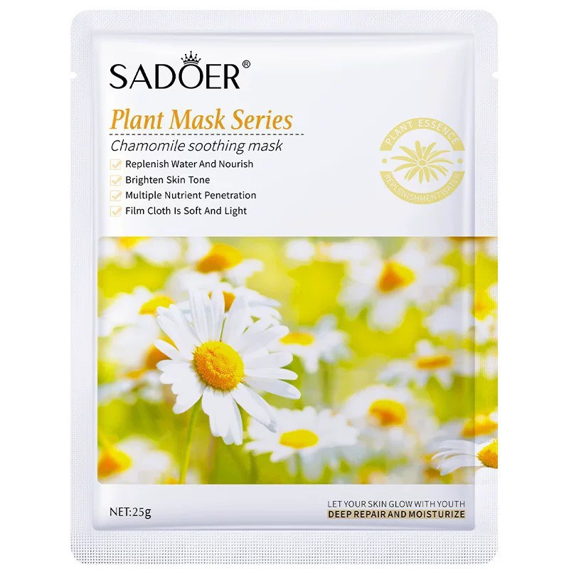 Mặt Nạ Cấp Ẩm, Mặt Nạ Giấy Trái Cây Dưỡng Trắng Cấp Ẩm Giảm Mụn Mask Nội Địa Cao Cấp SADOER 8 Vị Thiên Nhiên