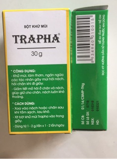 Combo 2 lo BỘT KHỬ MÙI TRAPHA 30g Traphaco