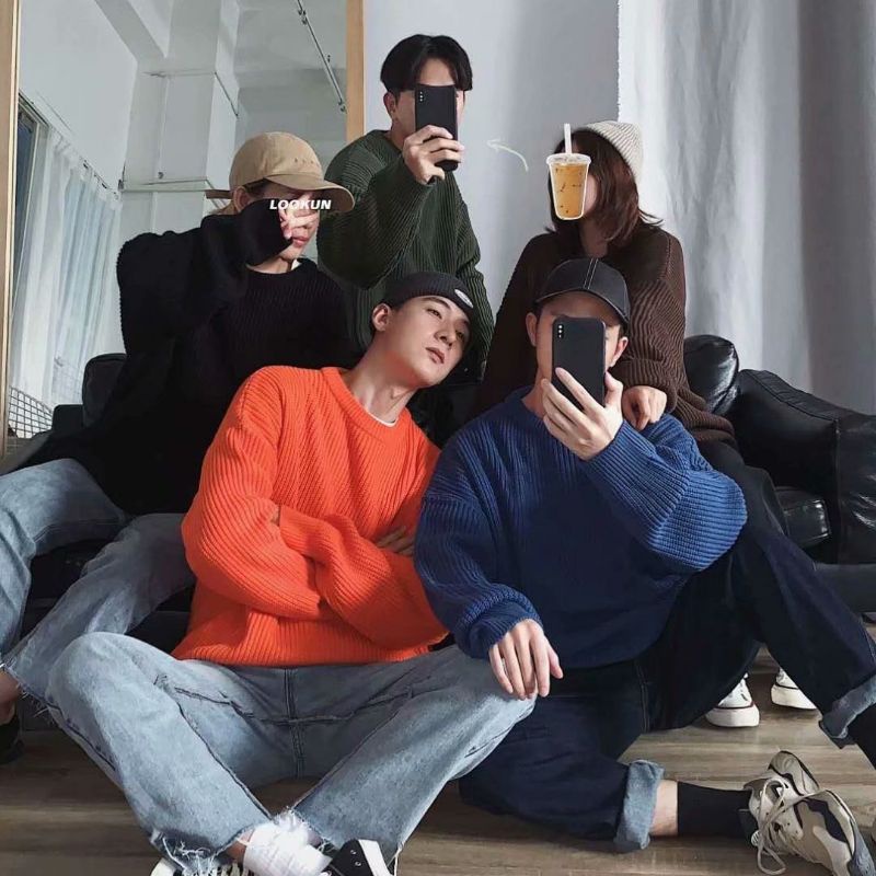 ÁO LEN ĐAN NAM NHIỀU MÀU PHONG CÁCH HÀN QUỐC