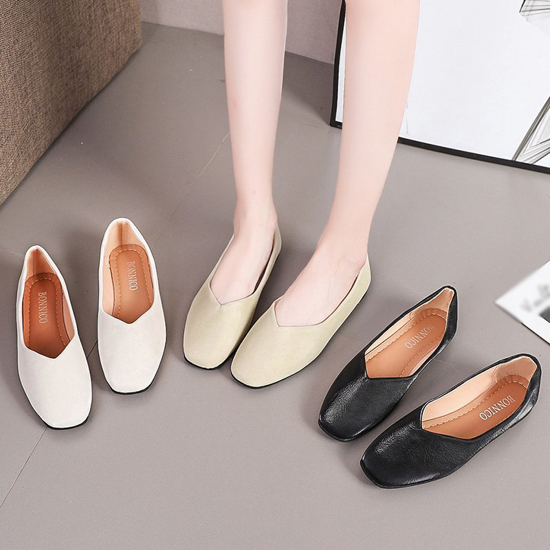 Giày búp bê đế bệt mũi vuông 41 42 43 cho nữ