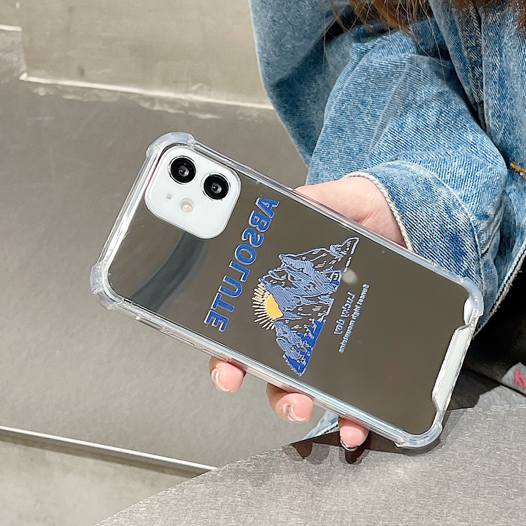 Ốp lưng iphone Ốp Điện Thoại TPU silicone Mặt Gương Thời Trang Cho iPhone 11 pro max X Xr Xs max 7 8 Plus 13 12 pro max Dinuo case