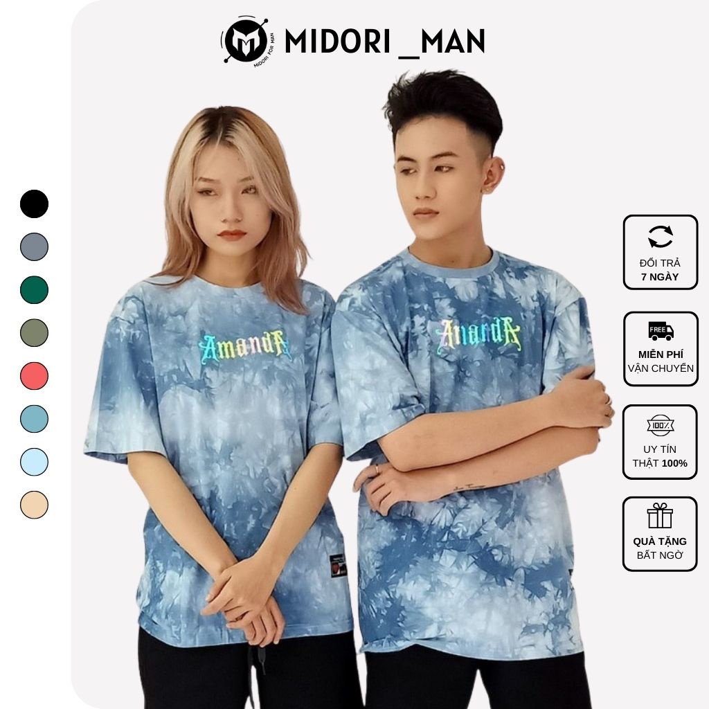 Áo thun Nam Nữ form rộng tay lỡ Phông Unisex Tiedye Loang Màu Cao Cấp Local Brand Midori For Man