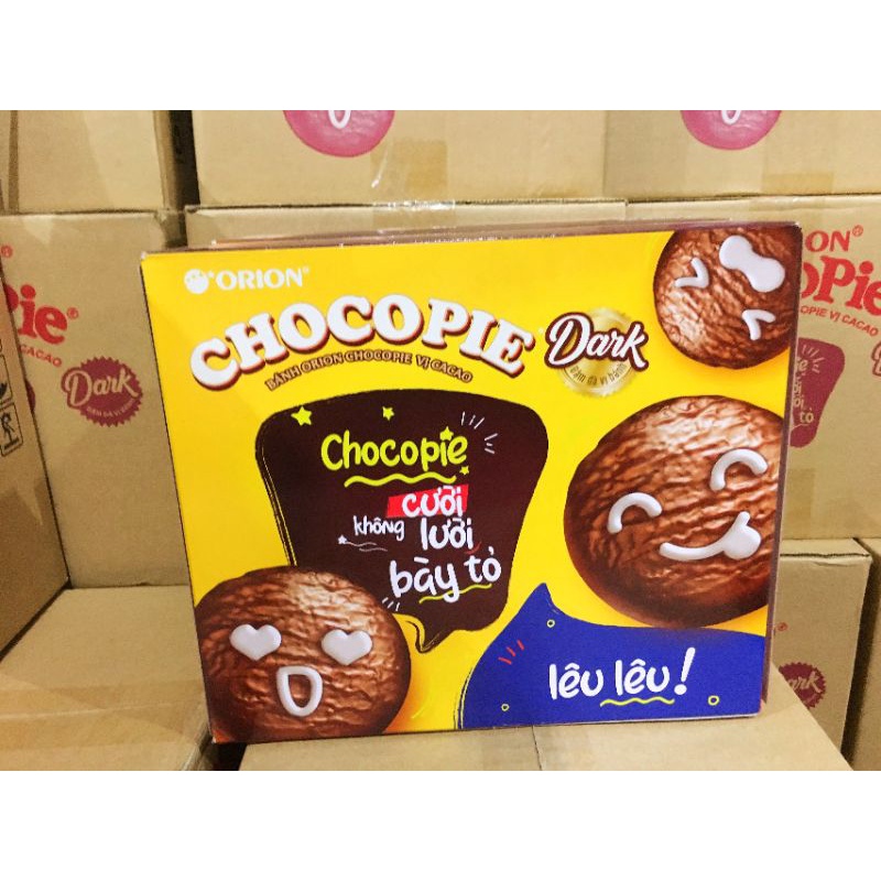 Bánh Orion ChocoPie vị cacao Dark (bao bì mới) - 1 hộp 360g, 12 cái