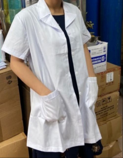 Áo blouse trắng tay dài - ngắn